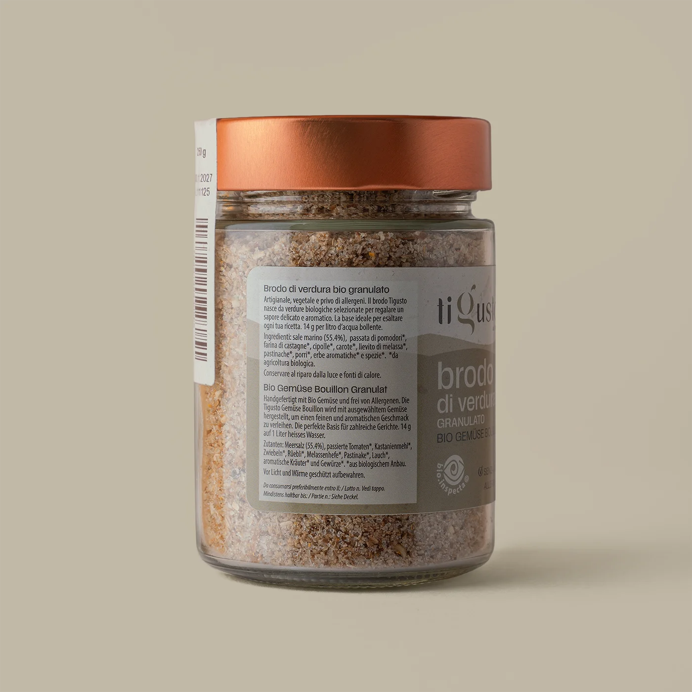 BRODO DI VERDURA BIO - Senza allergeni - 250 g
