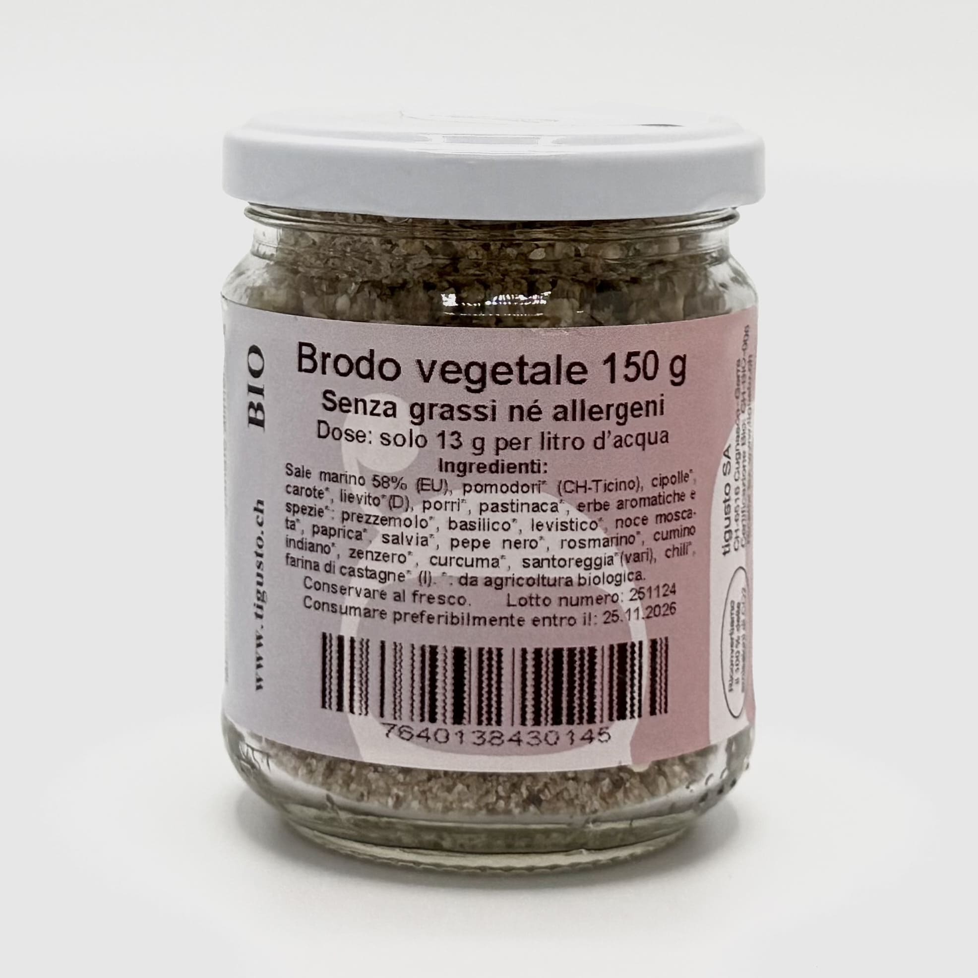 BRODO DI VERDURA BIO - Senza allergeni - 250 g